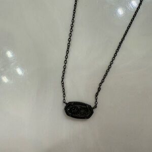 Kendra Scott Black Pendant Elise Necklace